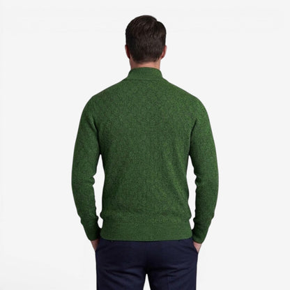 Men's Soft Stretch Quarter Zip Jumper Stand Collar Casual Everyday Wear