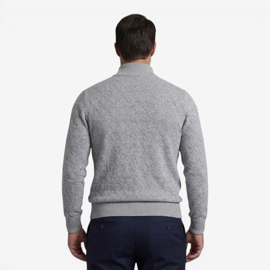 Men's Soft Stretch Quarter Zip Jumper Stand Collar Casual Everyday Wear