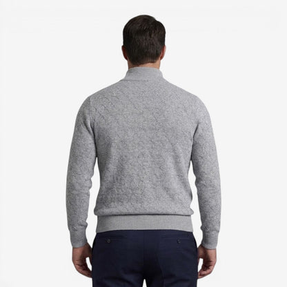 Men's Soft Stretch Quarter Zip Jumper Stand Collar Casual Everyday Wear