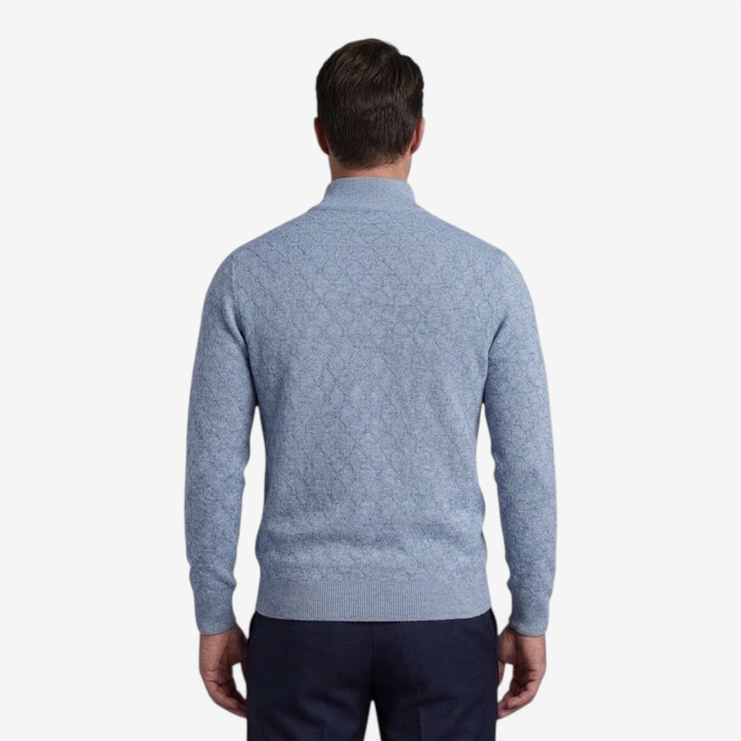 Men's Soft Stretch Quarter Zip Jumper Stand Collar Casual Everyday Wear