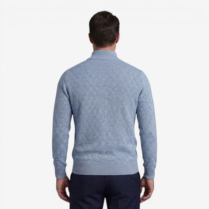 Men's Soft Stretch Quarter Zip Jumper Stand Collar Casual Everyday Wear