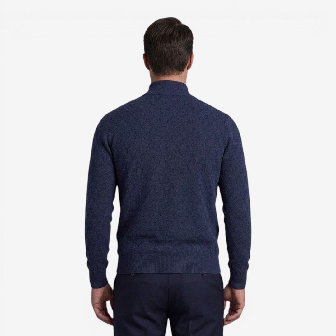 Men's Soft Stretch Quarter Zip Jumper Stand Collar Casual Everyday Wear
