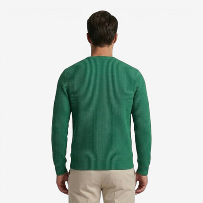 Men's Striped Knit Jumper Crew-Neck Regular Fit Casual Everyday Wear