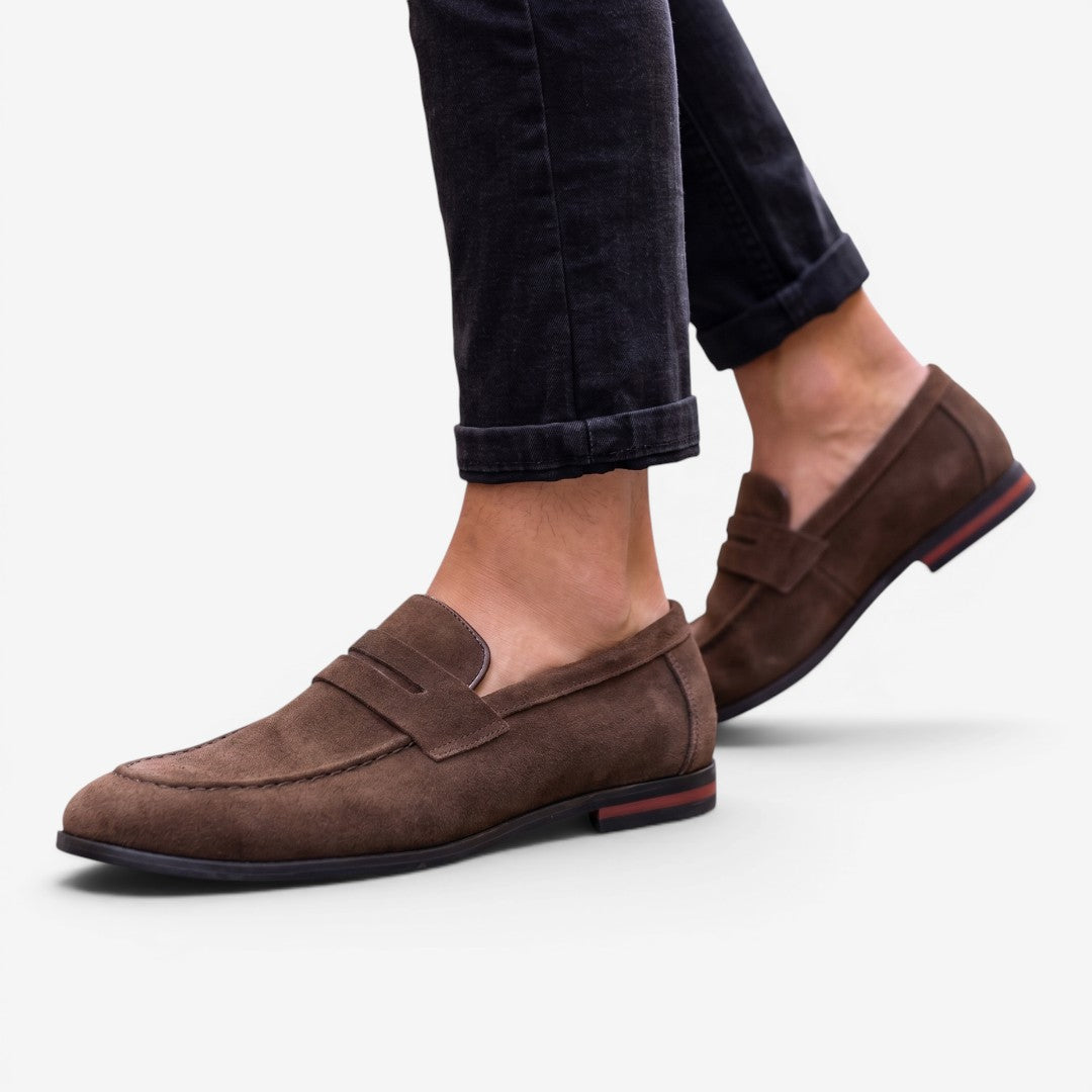 Men's Suede Loafers Slip-On Stylish Casual Shoes for Weddings