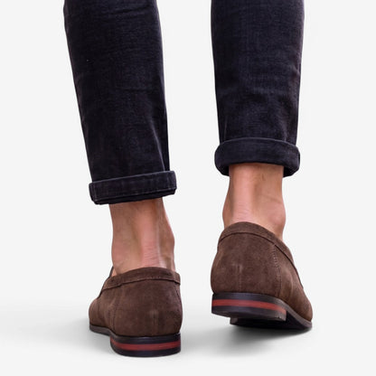 Men's Suede Loafers Slip-On Stylish Casual Shoes for Weddings