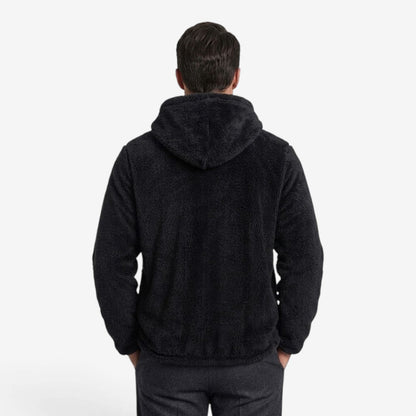 Men's Hooded Zip-Up Jacket Warm Winter Coat Casual Everyday Outerwear