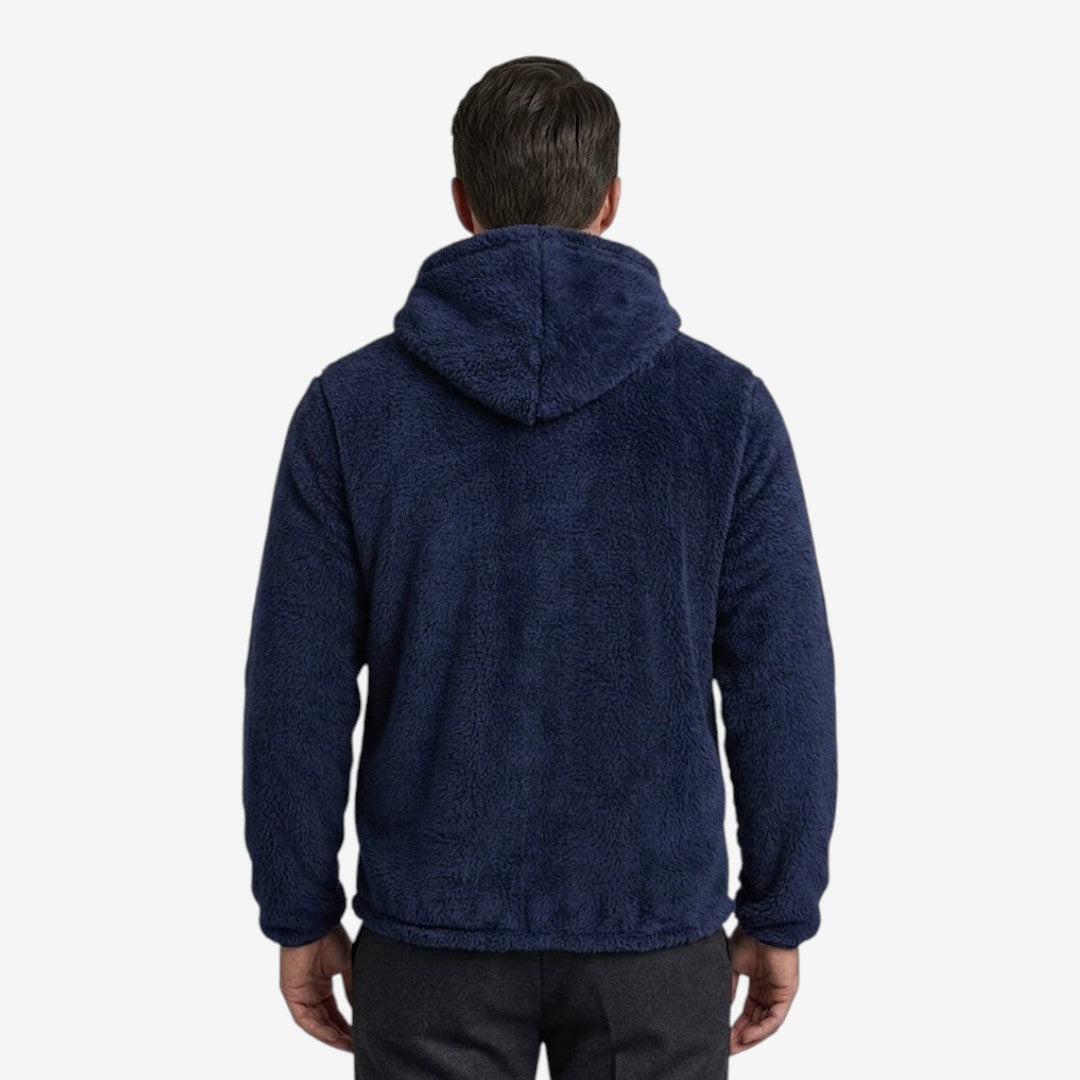 Men's Hooded Zip-Up Jacket Warm Winter Coat Casual Everyday Outerwear