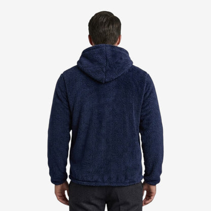 Men's Hooded Zip-Up Jacket Warm Winter Coat Casual Everyday Outerwear