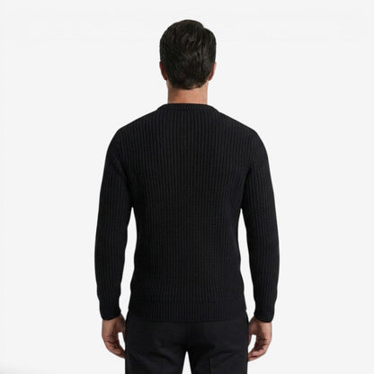 Men's Textured Crew-Neck Jumper Soft Knit Casual Everyday Style