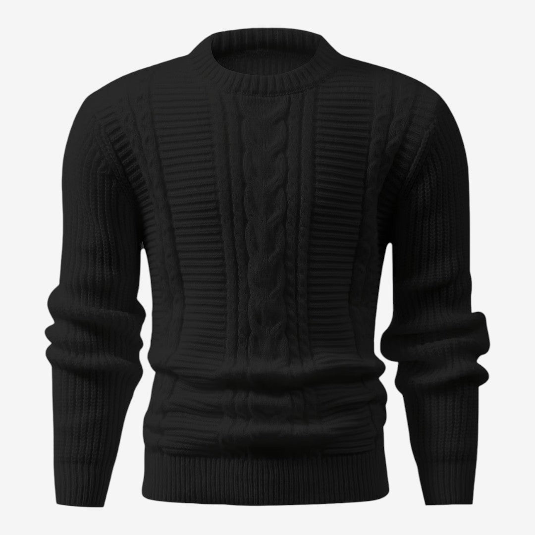 Men's Textured Crew-Neck Jumper Soft Knit Casual Everyday Style