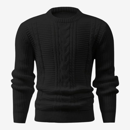 Men's Textured Crew-Neck Jumper Soft Knit Casual Everyday Style