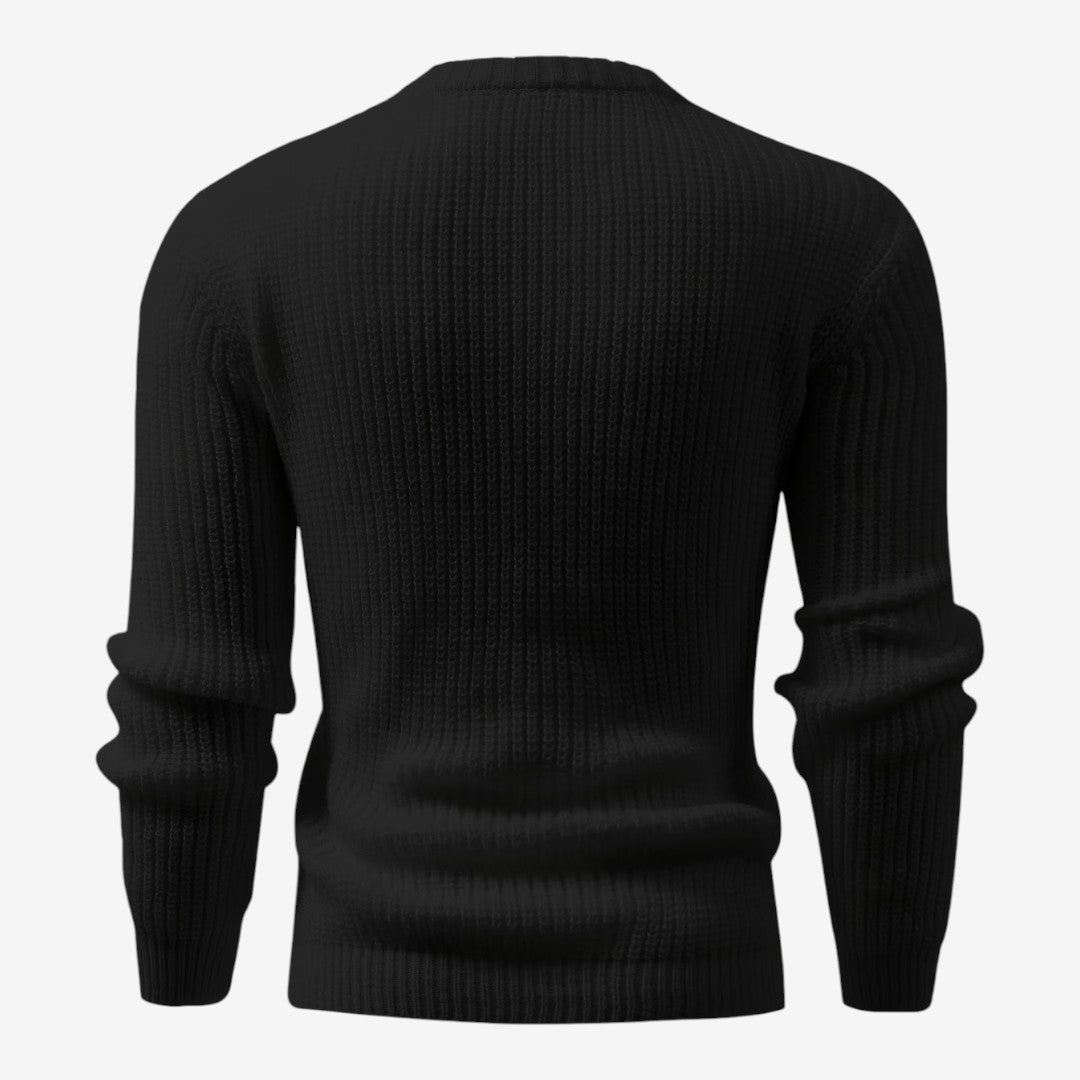 Men's Textured Crew-Neck Jumper Soft Knit Casual Everyday Style