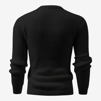 Men's Textured Crew-Neck Jumper Soft Knit Casual Everyday Style