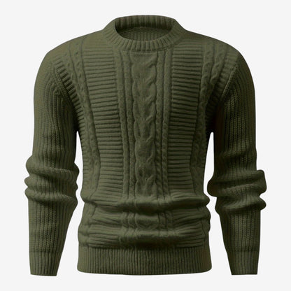 Men's Textured Crew-Neck Jumper Soft Knit Casual Everyday Style