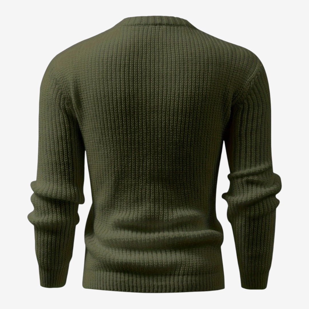 Men's Textured Crew-Neck Jumper Soft Knit Casual Everyday Style