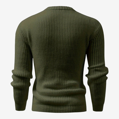 Men's Textured Crew-Neck Jumper Soft Knit Casual Everyday Style