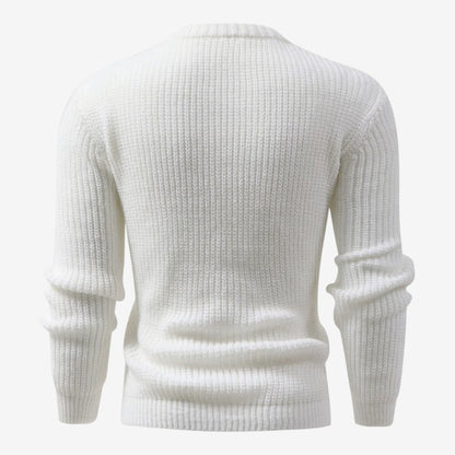 Men's Textured Crew-Neck Jumper Soft Knit Casual Everyday Style