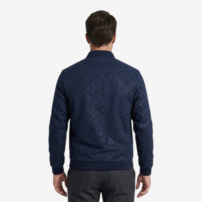 Men's Textured Stand Collar Jacket Zip-Up Casual Everyday Layering