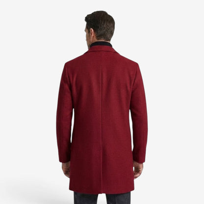 Men's Long Trench Coat Slim Fit Formal Overcoat Stylish Winter Outerwear
