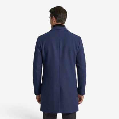 Men's Long Trench Coat Slim Fit Formal Overcoat Stylish Winter Outerwear