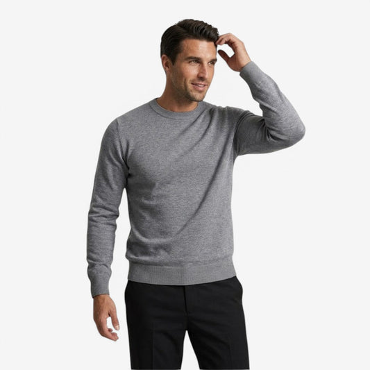 Men's Crew-Neck Knit Jumper Long Sleeve Casual Everyday Wear