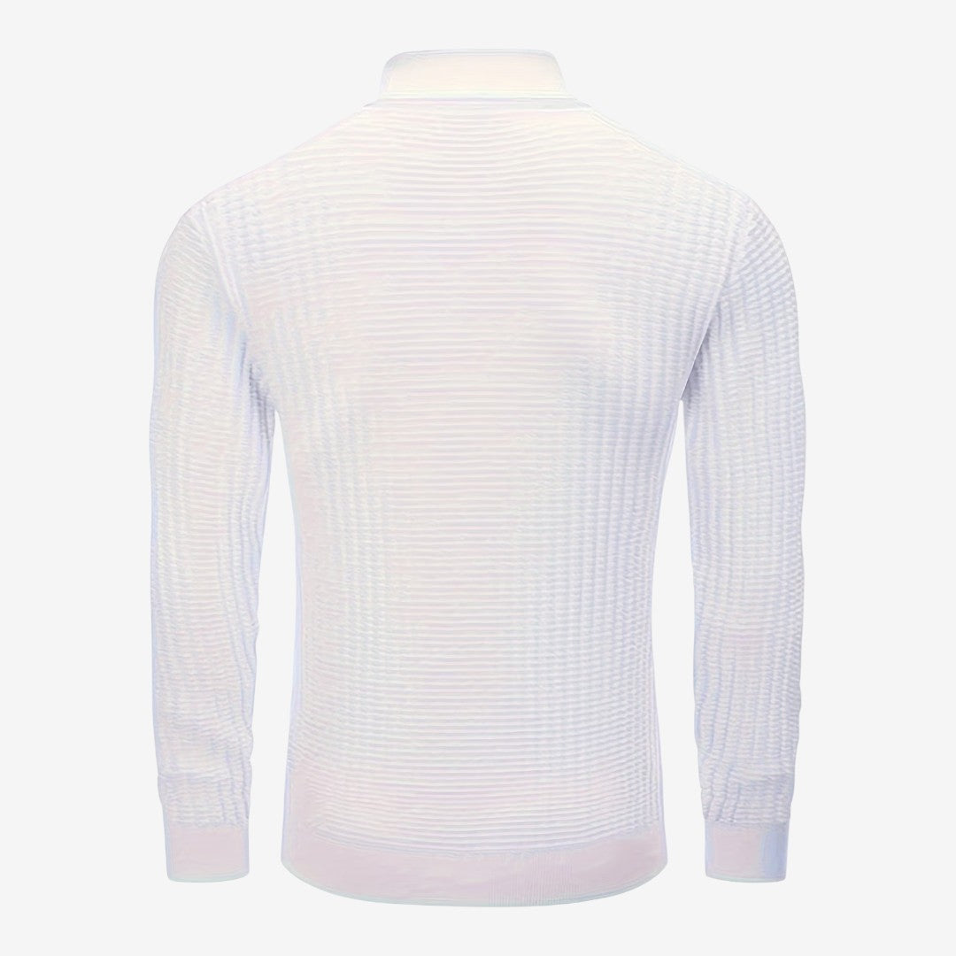Men's Textured Knit Roll-Neck Jumper Slim Fit Long Sleeve Warm Winter Knitwear