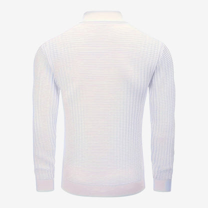 Men's Textured Knit Roll-Neck Jumper Slim Fit Long Sleeve Warm Winter Knitwear