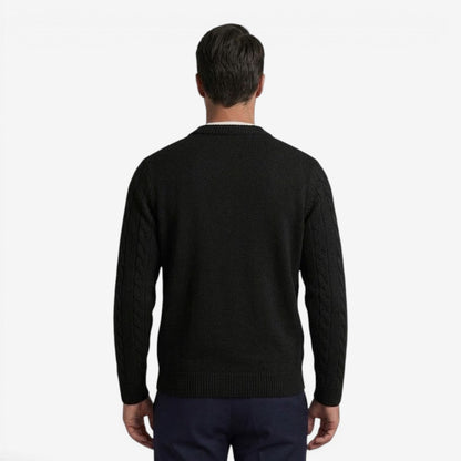 Men's Knit Cardigan Button Closure with Pockets Warm Layering Winter