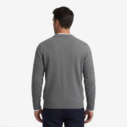Men's Knit Cardigan Button Closure with Pockets Warm Layering Winter