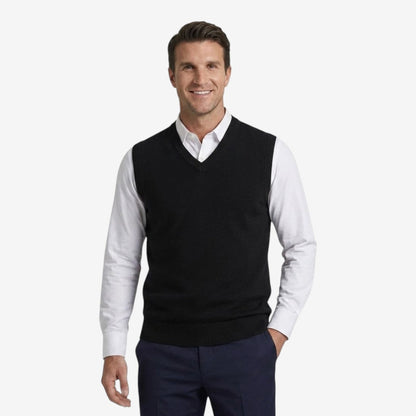 Men's Knit Slipover Sweater Relaxed Fit Smart Casual Layering Style