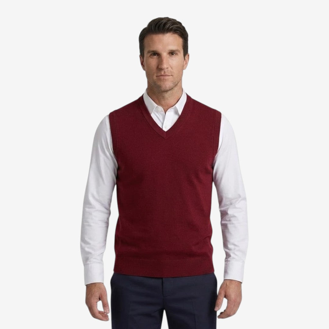 Men's Knit Slipover Sweater Relaxed Fit Smart Casual Layering Style