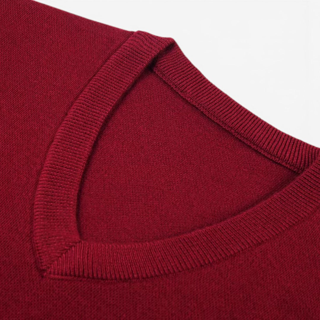 Men's Knit Slipover Sweater Relaxed Fit Smart Casual Layering Style