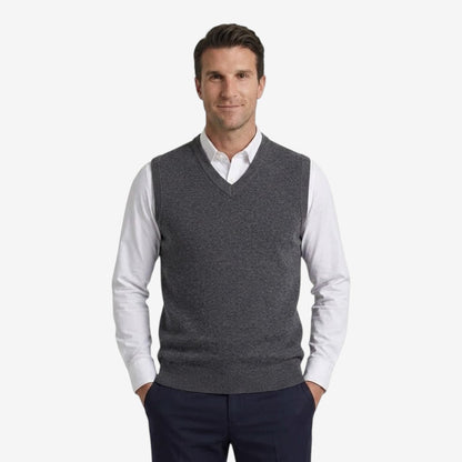 Men's Knit Slipover Sweater Relaxed Fit Smart Casual Layering Style