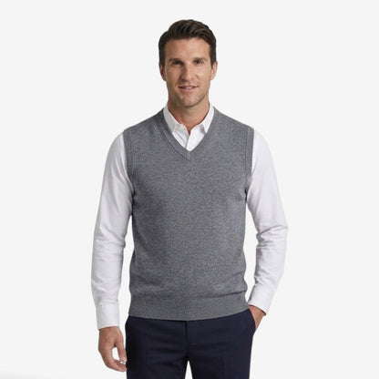 Men's Knit Slipover Sweater Relaxed Fit Smart Casual Layering Style