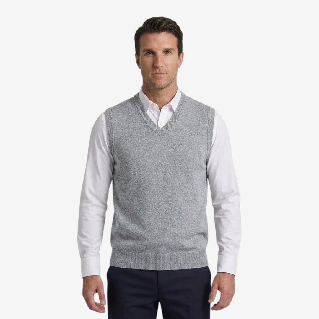 Men's Knit Slipover Sweater Relaxed Fit Smart Casual Layering Style