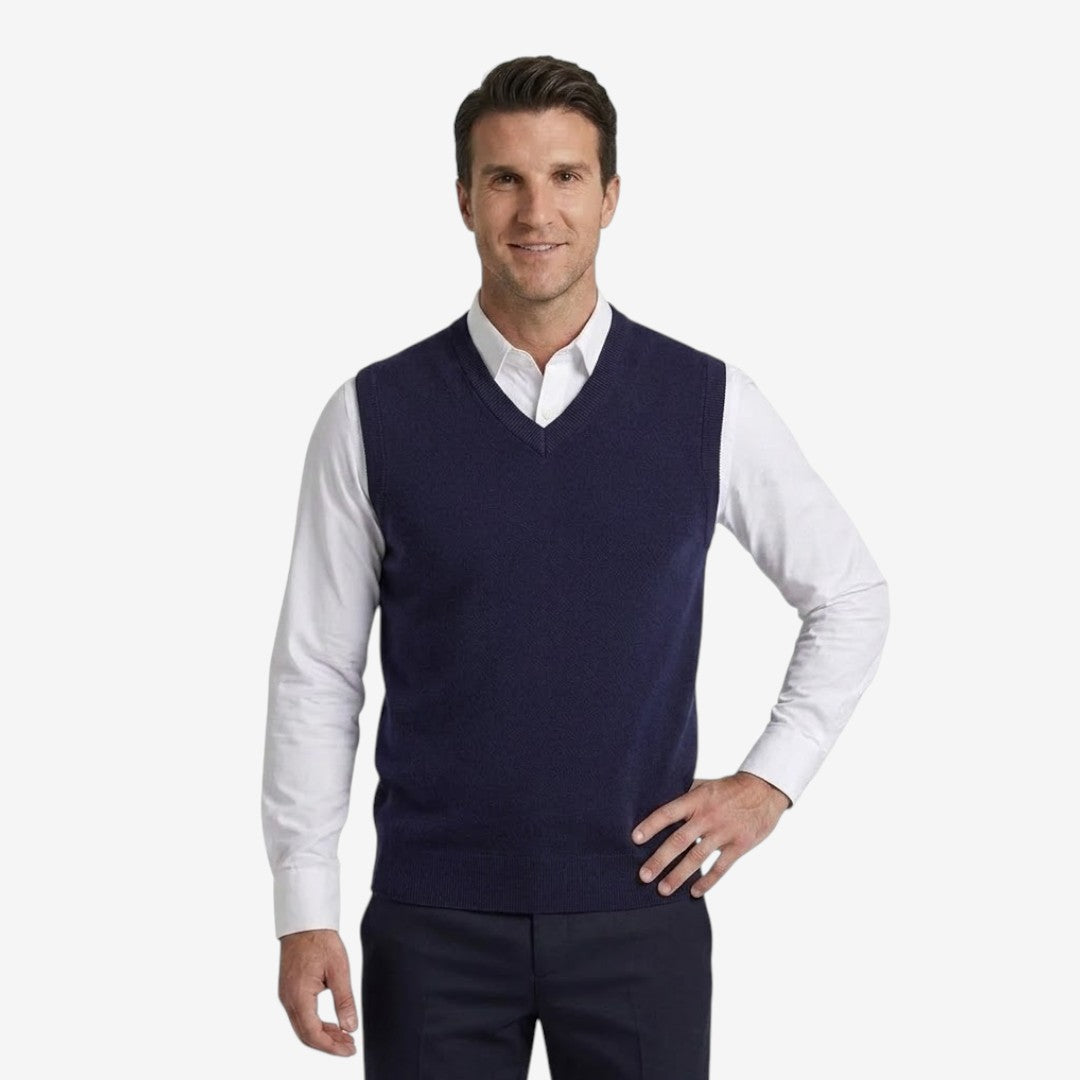 Men's Knit Slipover Sweater Relaxed Fit Smart Casual Layering Style