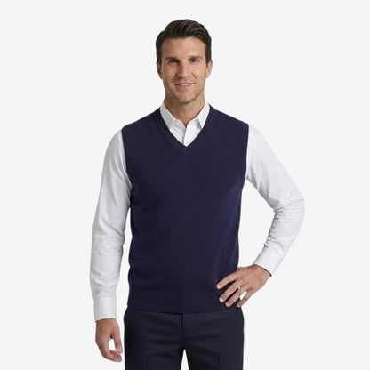 Men's Knit Slipover Sweater Relaxed Fit Smart Casual Layering Style