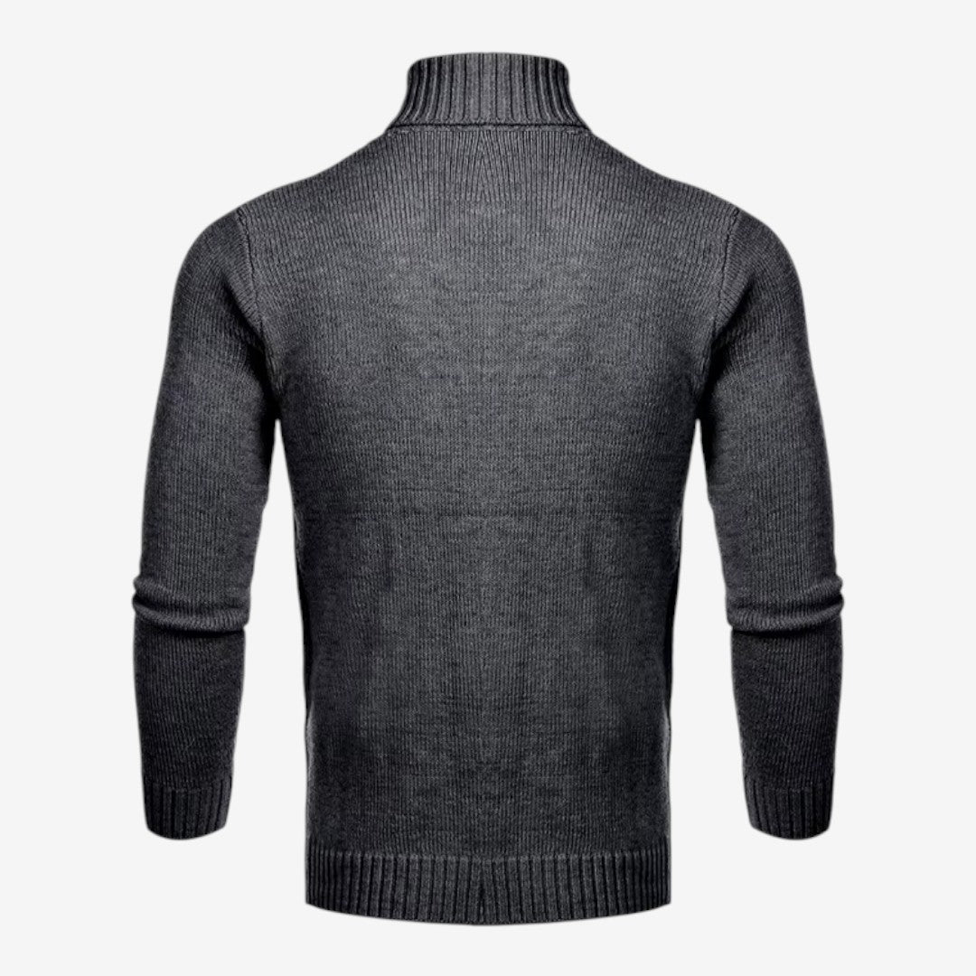 Men's Cable Knit Roll-Neck Jumper Warm Winter Knitwear Casual Everyday