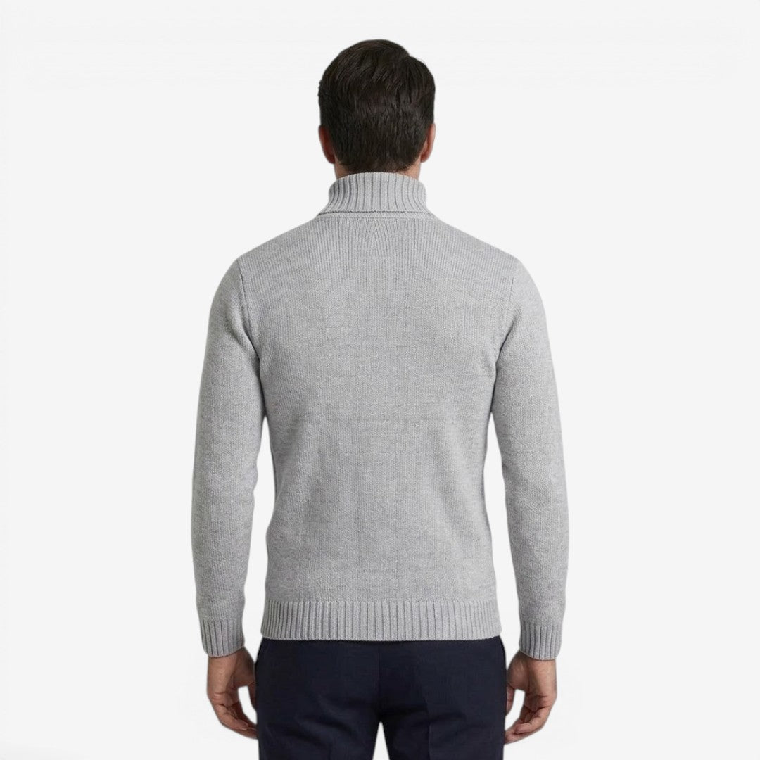 Men's Cable Knit Roll-Neck Jumper Warm Winter Knitwear Casual Everyday