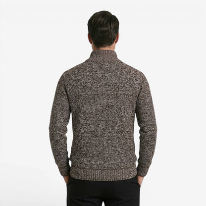 Men's Warm Quarter Zip Jumper Knit Casual Layering Fall Winter