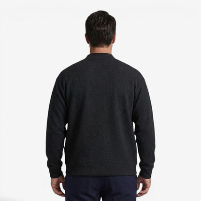 Men's Zip-Up Cardigan with Pockets Casual Knit Everyday Layering