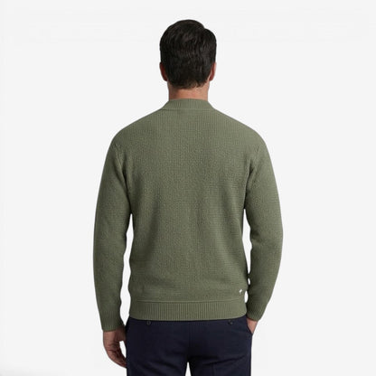 Men's Zip-Up Cardigan with Pockets Casual Knit Everyday Layering