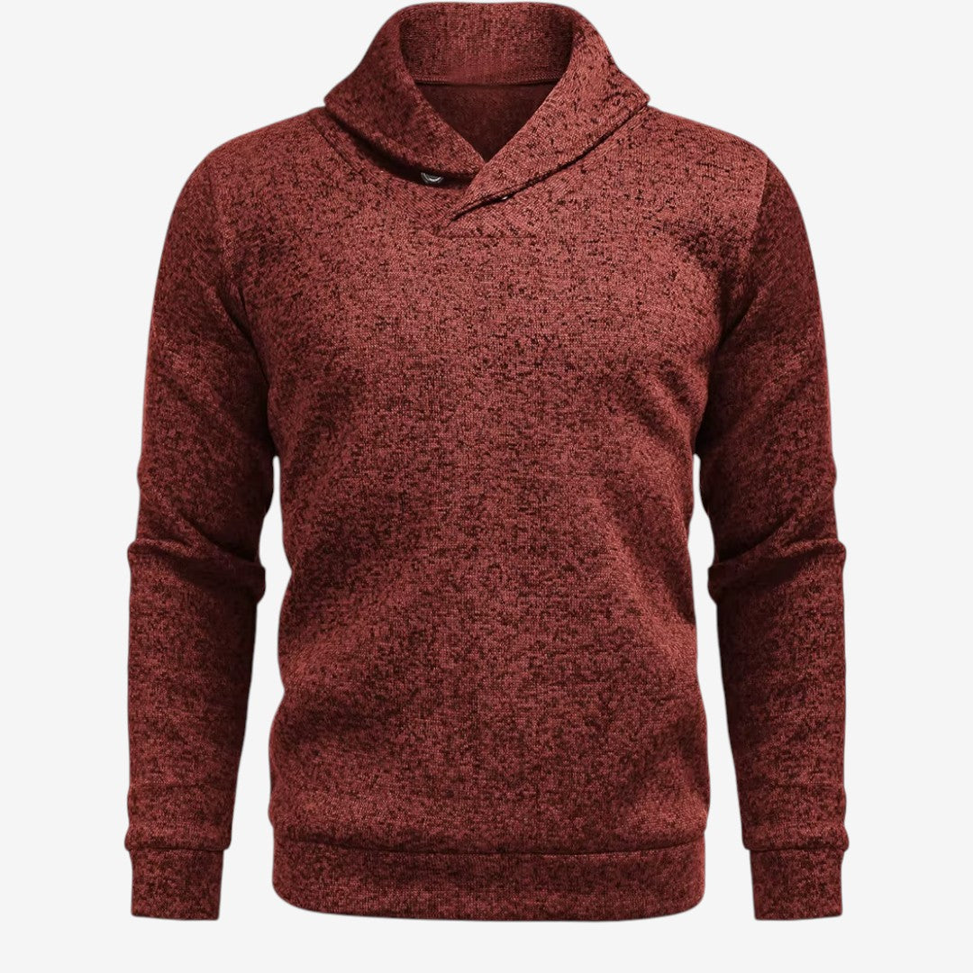 Men's Mock Neck Sweatshirt Button Collar Casual Everyday Layering