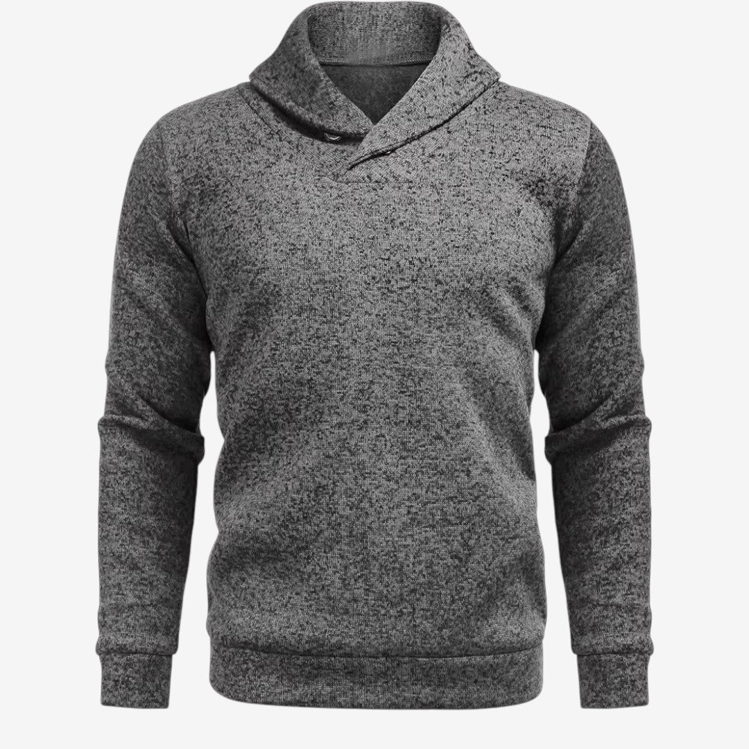 Men's Mock Neck Sweatshirt Button Collar Casual Everyday Layering