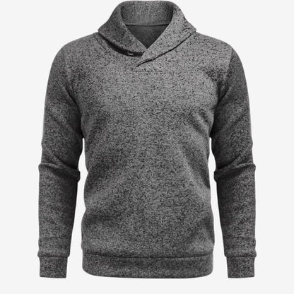 Men's Mock Neck Sweatshirt Button Collar Casual Everyday Layering