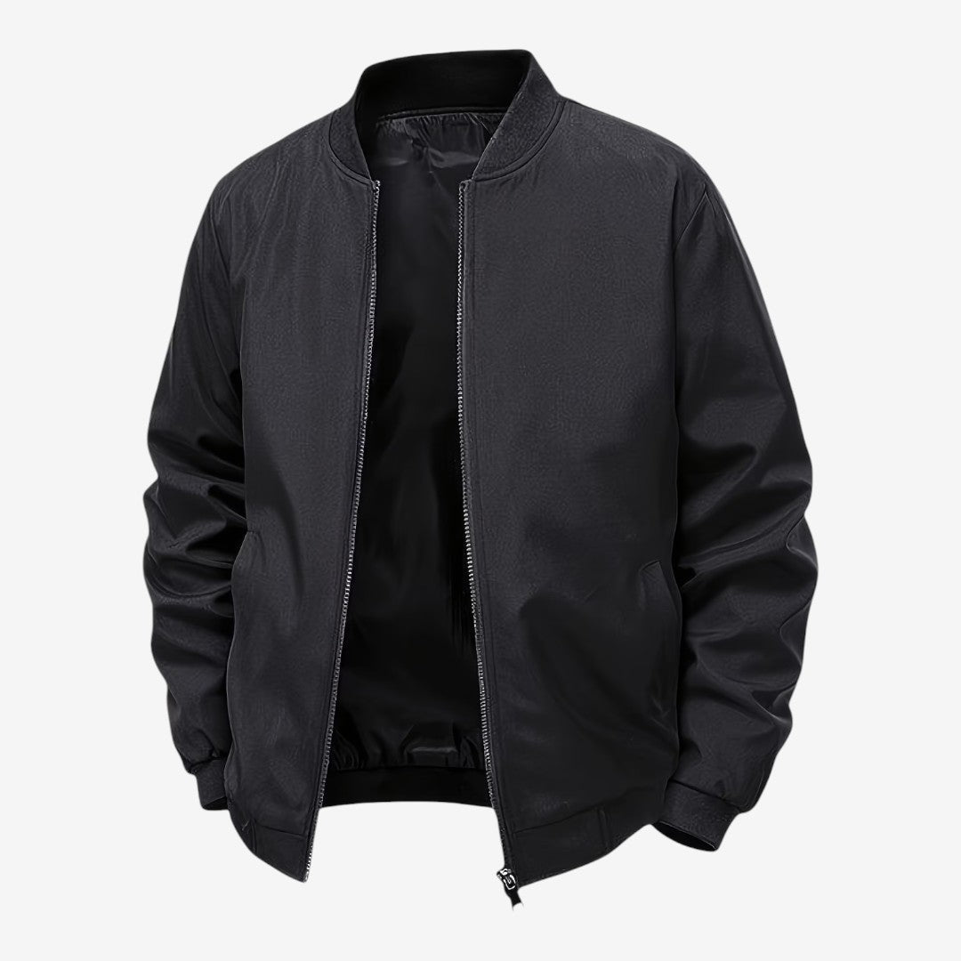 Men's Casual Bomber Jacket Zip-Up Baseball Collar Relaxed Fit Everyday