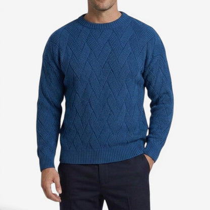 Men's Casual Knit Jumper Crew-Neck Long Sleeve Autumn Winter Style