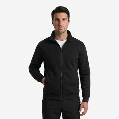Men's Casual Knit Jacket Zip Closure Stand Collar Pockets Everyday Wear