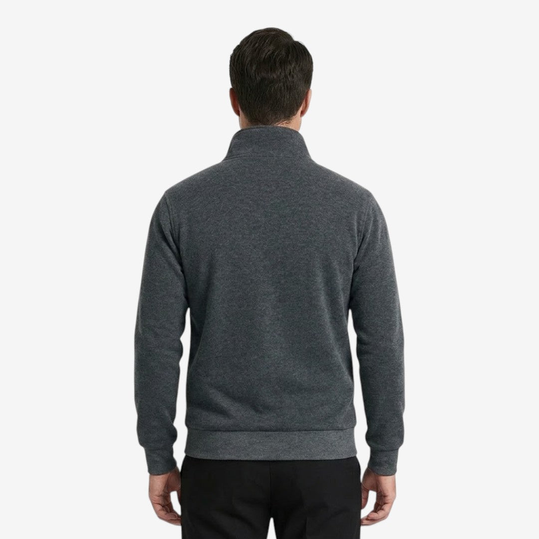 Men's Casual Knit Jacket Zip Closure Stand Collar Pockets Everyday Wear