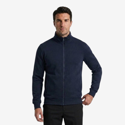 Men's Casual Knit Jacket Zip Closure Stand Collar Pockets Everyday Wear